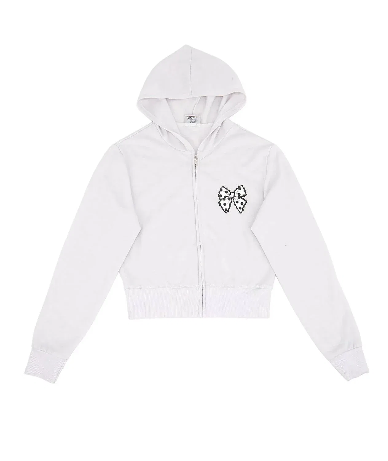 Детское худи для девочек на молнии с бантом и принтом Polka Dot Bow Zip Hoodie Firehouse, Clay