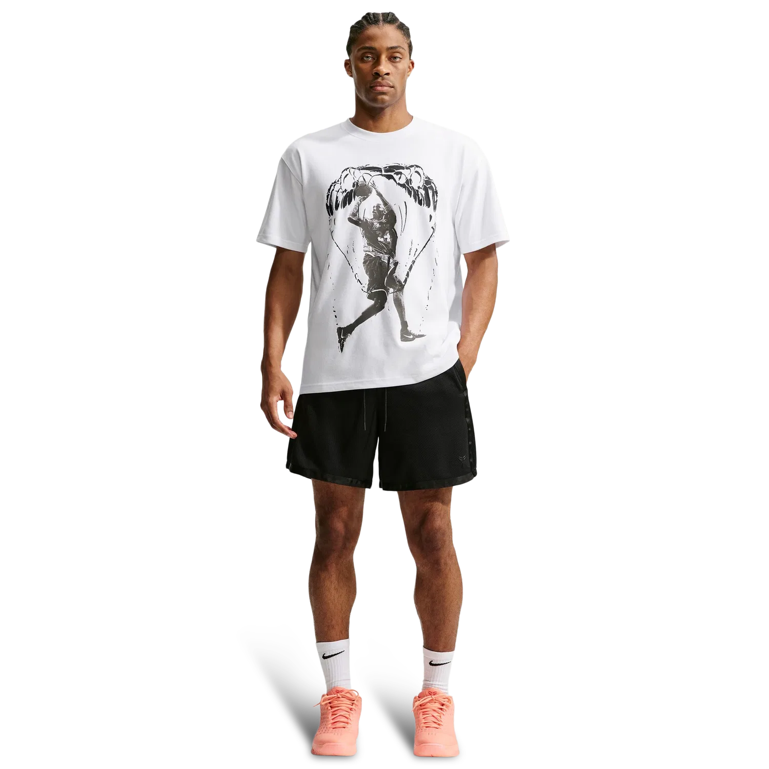 Мужская футболка с принтом Kobe Bryant Dri-FIT M90 Nike, White — фото 3