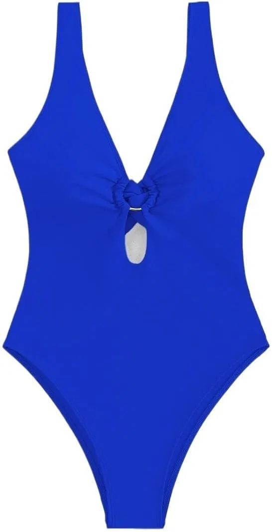 Женский монокини с вырезами на спине Elegant, Royal Blue