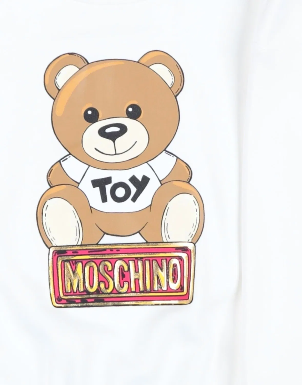 Детский свитшот для девочек с логотипом Moschino Teen, айвори — фото 3