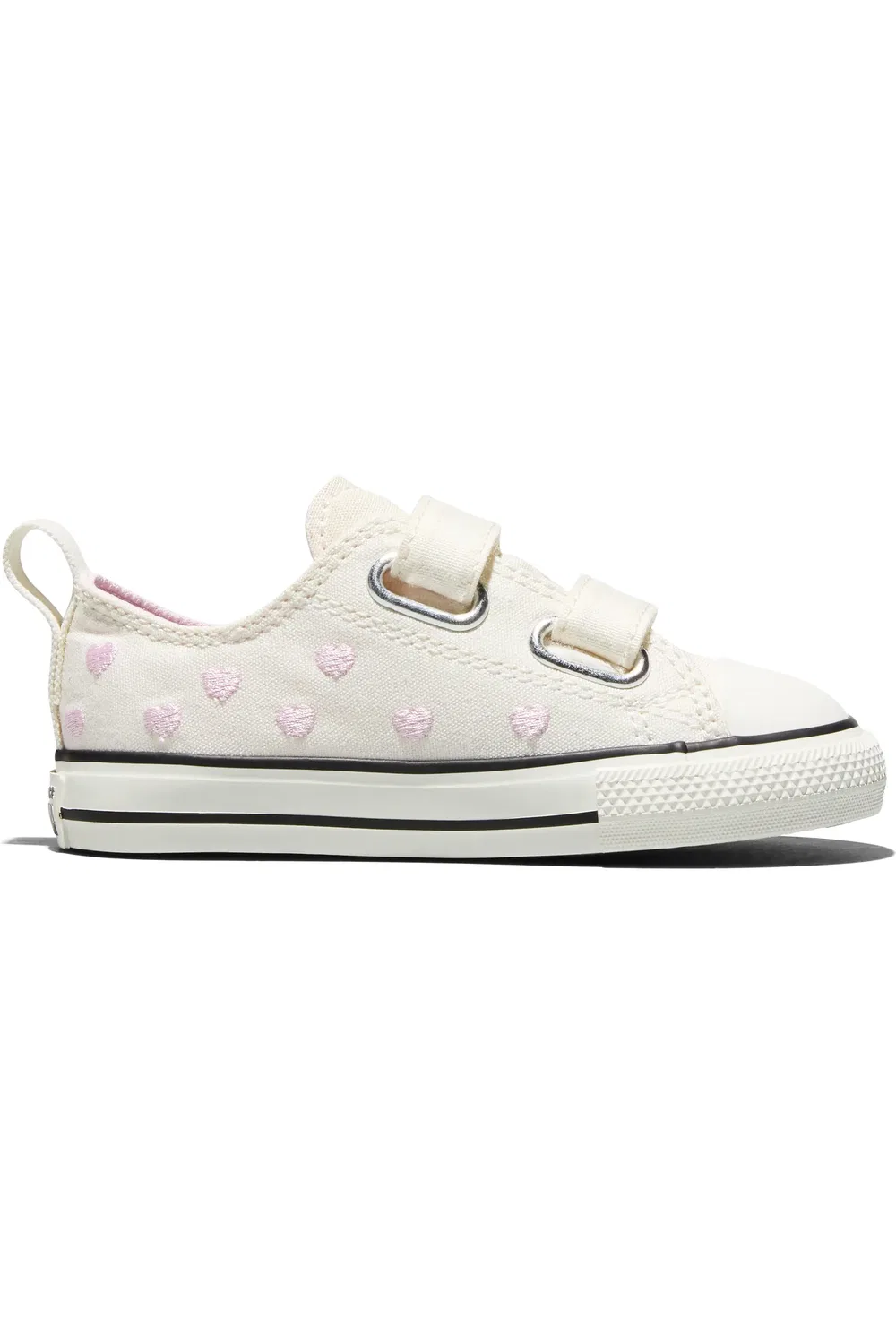 Детские кеды с регулируемыми ремешками Chuck Taylor All Star 2V Converse, Vintage White/New Found Bloom — фото 2
