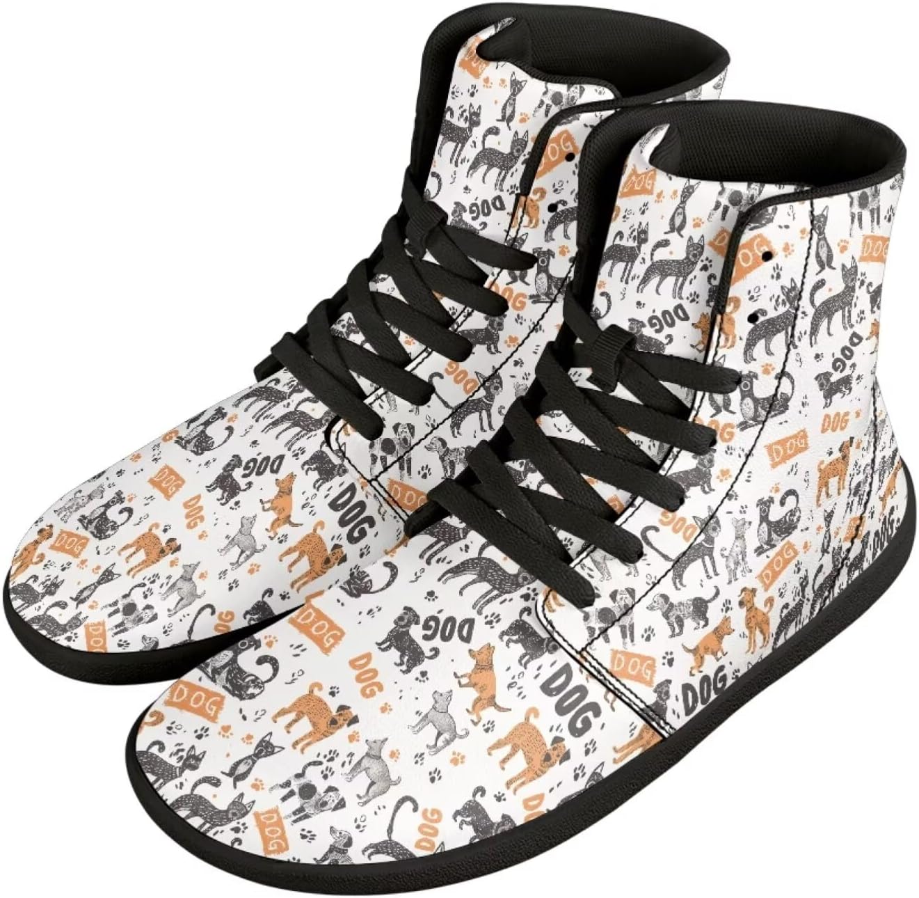 

Мужские высокие кроссовки с минималистичным дизайном, обувь для ходьбы с нулевым падением, слипоны, кроссовки на шнуровке, обувь для бега по дороге, обувь с животными мотивами Chririnla, Dog Theme