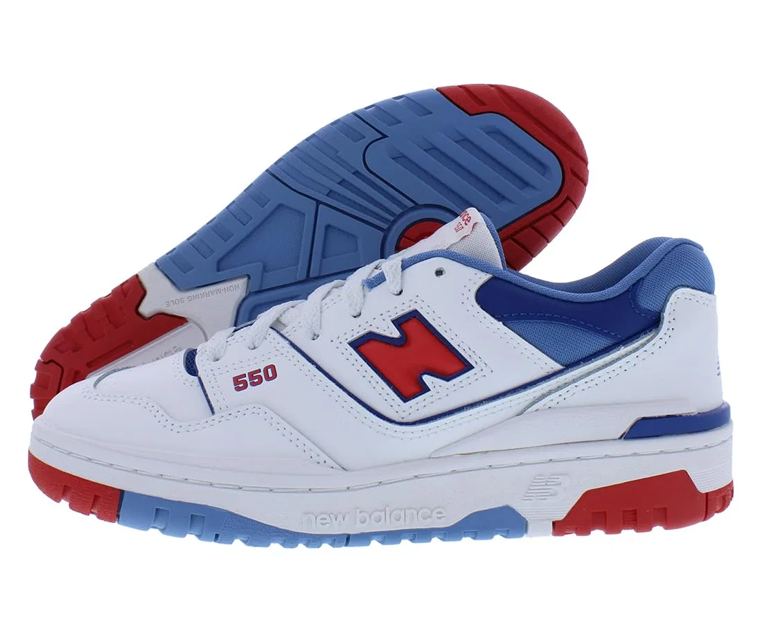 Детские кроссовки для мальчиков с кожаным верхом New Balance, Bianco Rosso