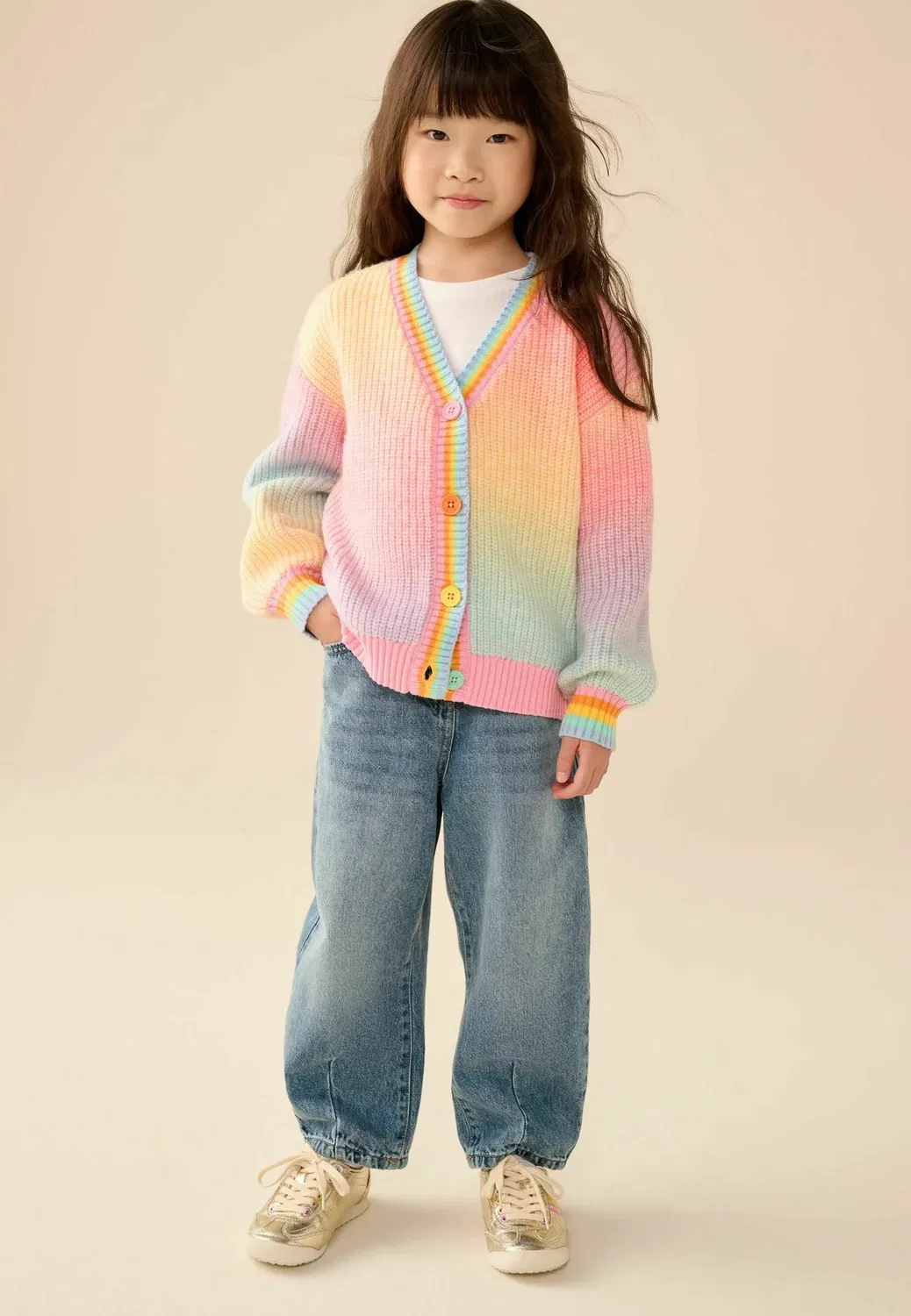 Кардиган с V-образным вырезом - кардиган Little Bird, Rainbow Ombre