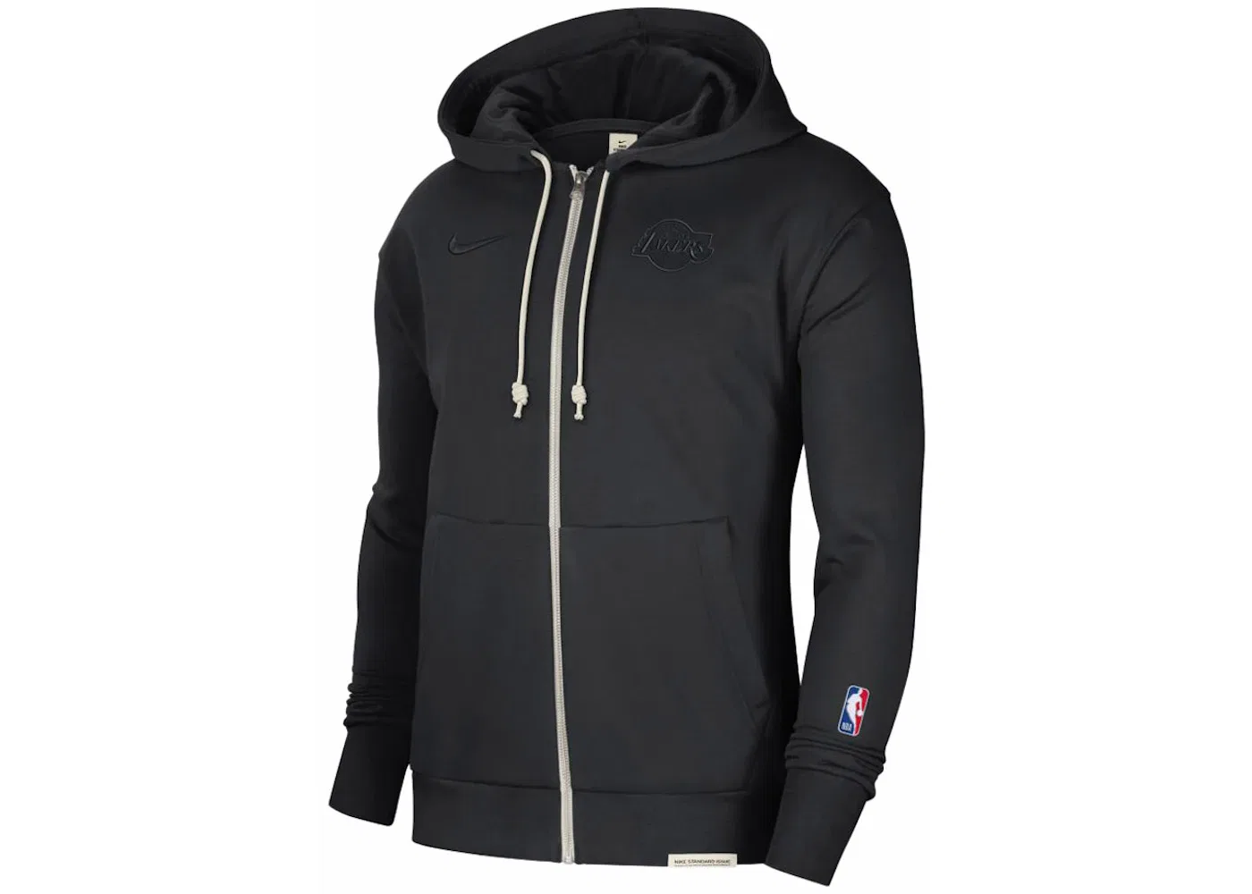 Мужское худи с капюшоном Los Angeles Lakers Standard Issue Nike, черный