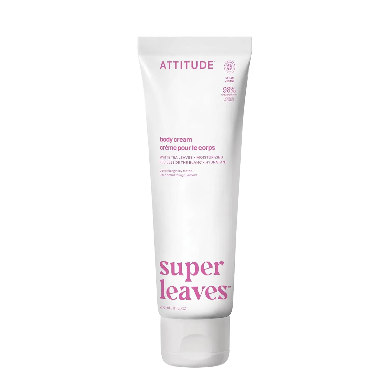 Успокаивающий крем для тела Super Leaves, ATTITUDE, 28 мл, White Tea Leaves