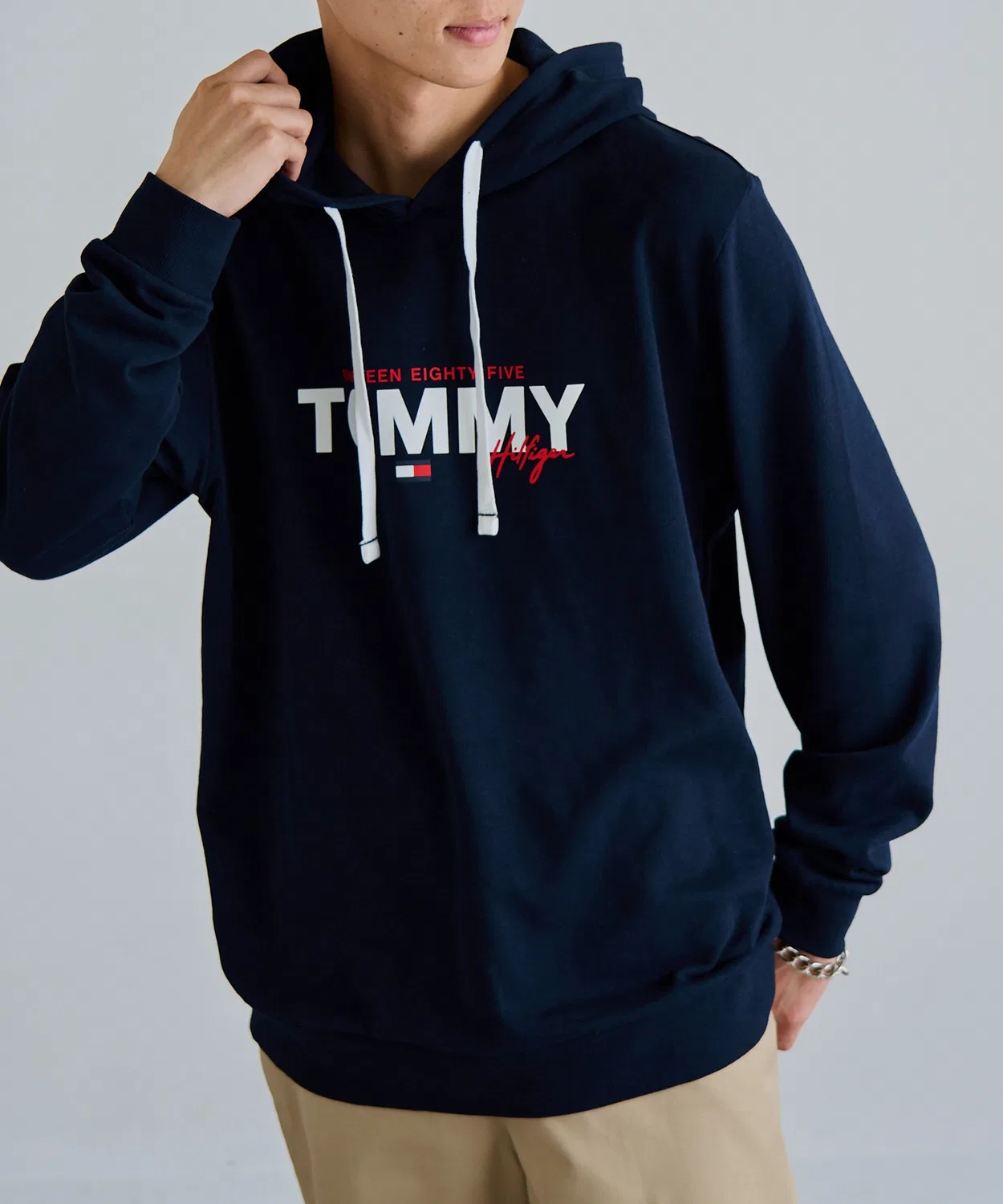 Мужское худи с длинным рукавомTOMMY HILFIGER, Navy — фото 2