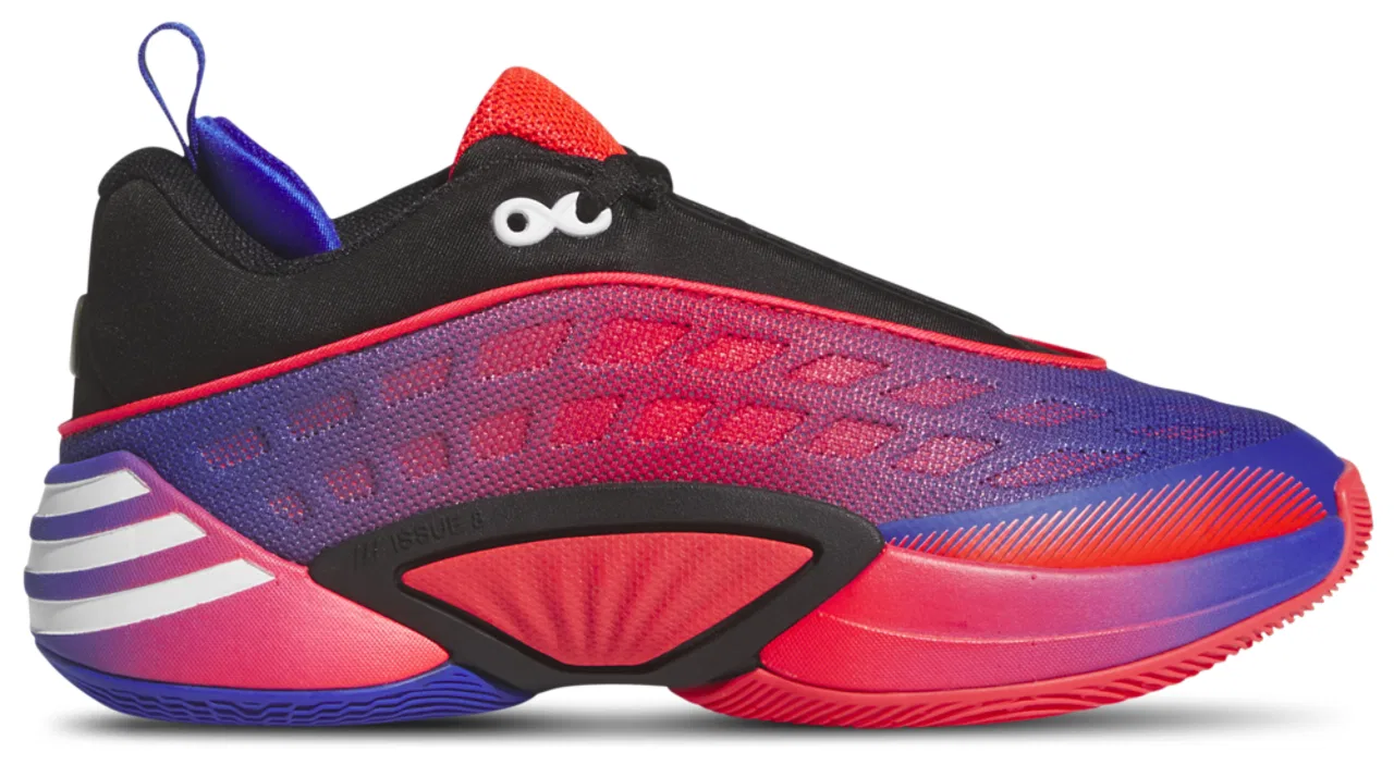 Детские кроссовки для мальчиков с принтом D.O.N. Issue 8 adidas, Core Black Lucid Red Lucid Blue