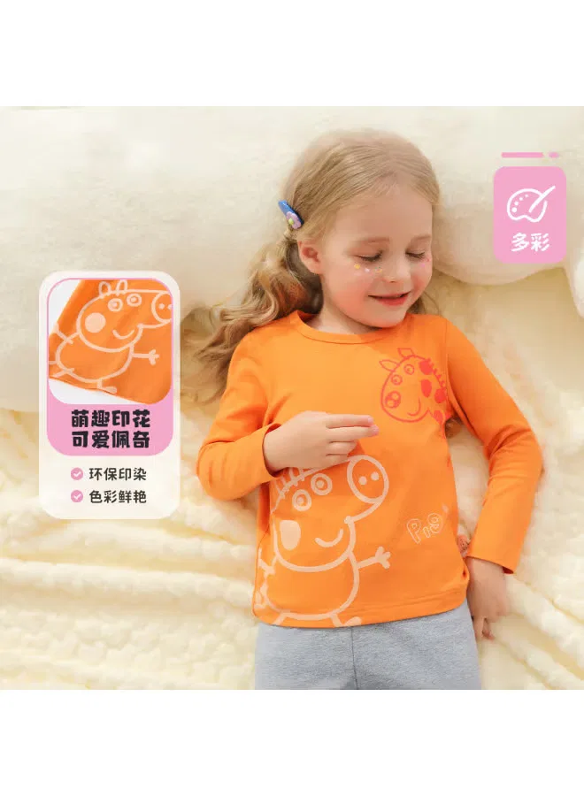 Комплект белья с принтом Peppa Pig, теплый оранжевый — фото 3