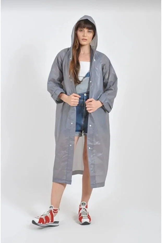 Детское пальто с капюшоном Oversize Ydn, Gri