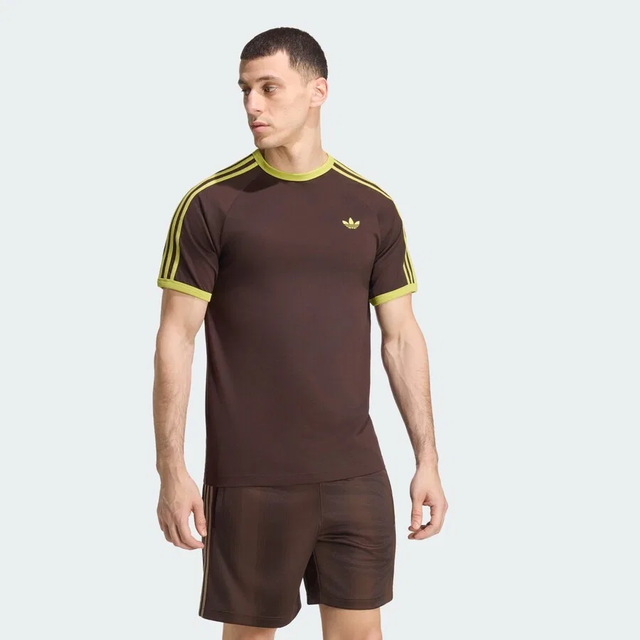 Футболка ADIDAS ORIGINALS темно-коричневого цвета — фото 2