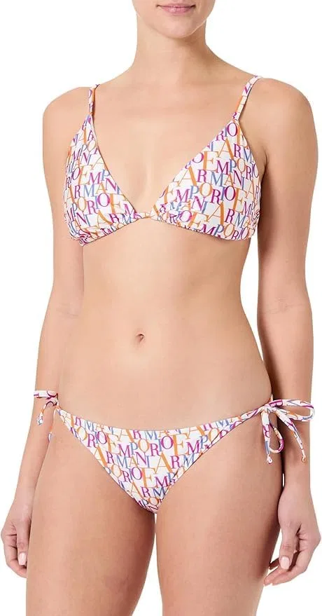 Женский бикини-сет с 3D лого Emporio Armani, Bouganville 3d Ea Lo