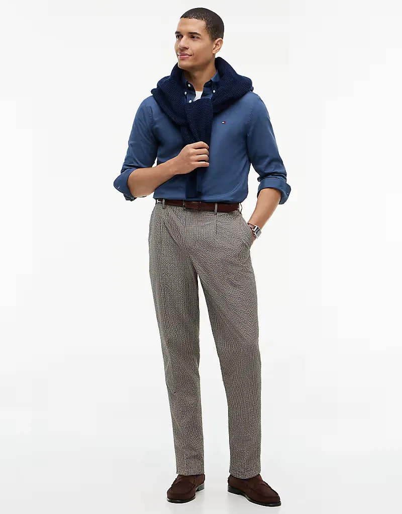 Рубашка Tommy Hilfiger Th flex regular fit из поплина, темно-синий — фото 2