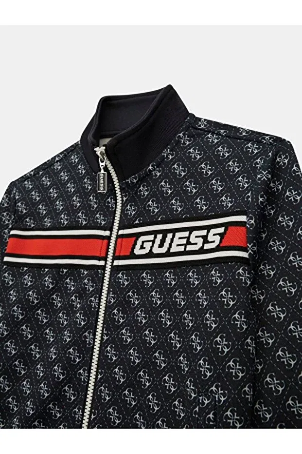 Детские свитшот для мальчиков с принтом Active boy sweatshirt Guess, Black — фото 3
