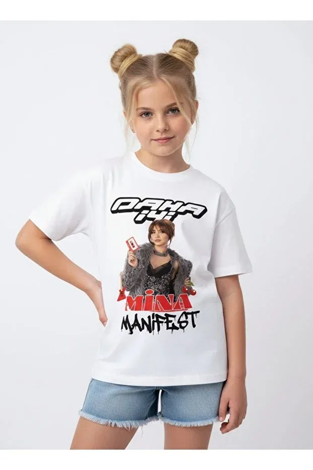 Детская футболка для девочек хлопковая Manifest mina girl's t-shirt Seabubbles, White — фото 4