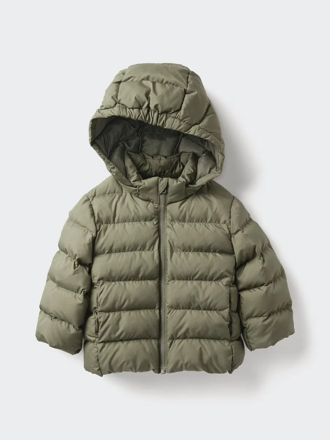 Парка Uniqlo pufftech, моющаяся, оливковый