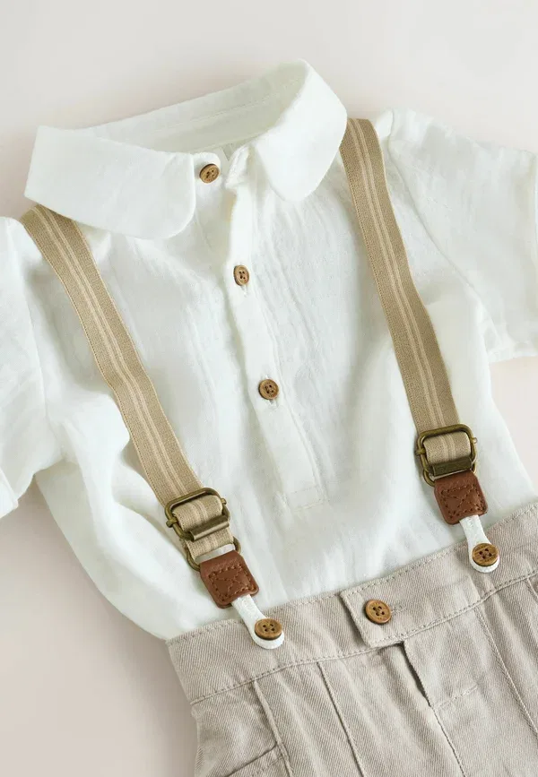 Комплект брюк и подтяжек из 3 предметов Regular Fit, Next, neutral, нейтральный — фото 2