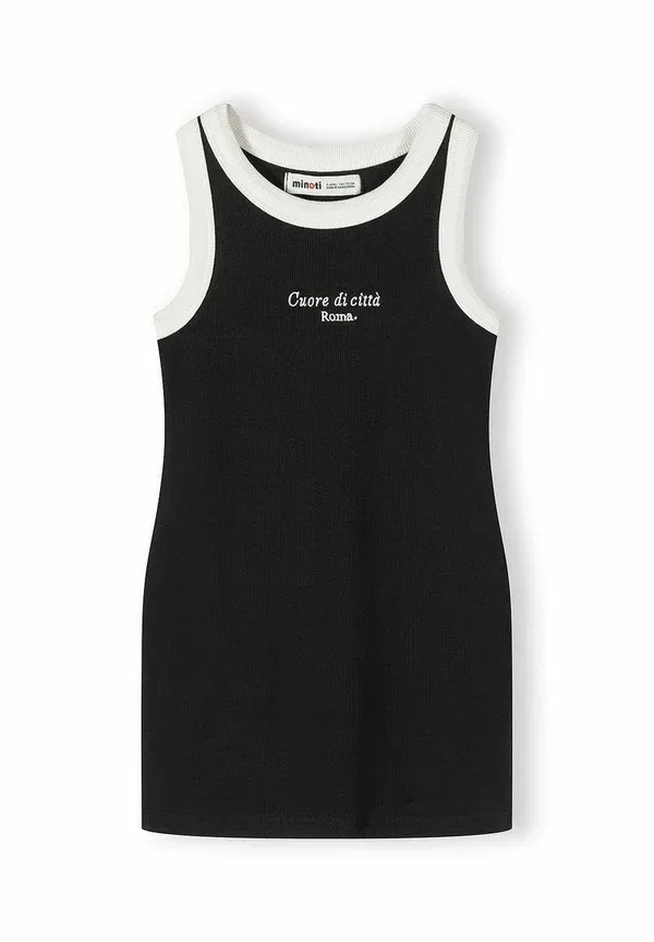 Платье без рукавов в полоску из джерси, комплект из 2 шт, Sleeveless 2 pack with stripe pattern, Minoti white, белый/черный — фото 2