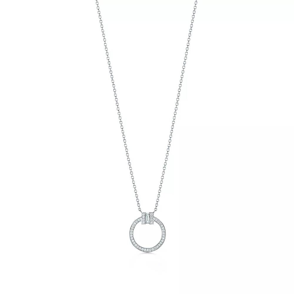 

Кулон с цепочкой Tiffany & Co. Diamond, белое золото с бриллиантами