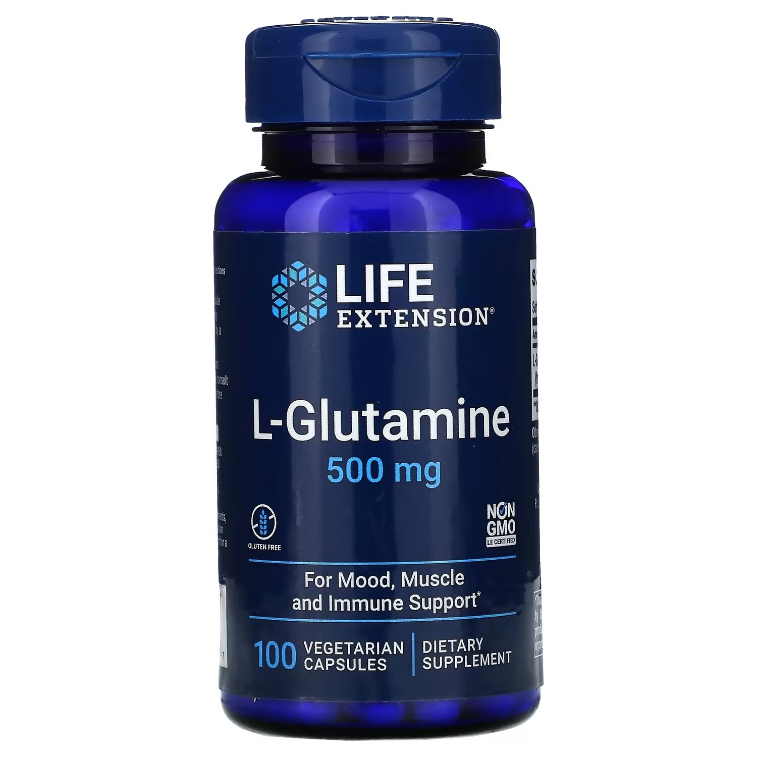 

L-глютамин Life Extension, 100 капсул