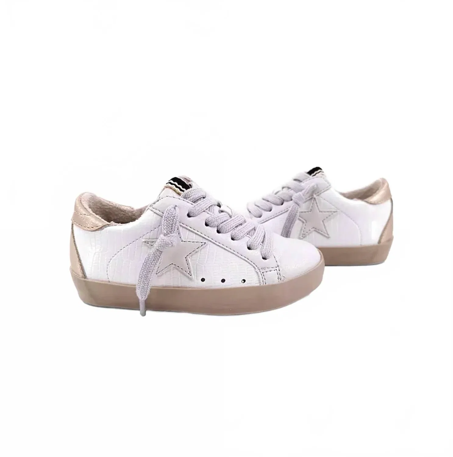 Детские кроссовки с декором Paula Sneaker SHU SHOP, Bone Lizard — фото 4