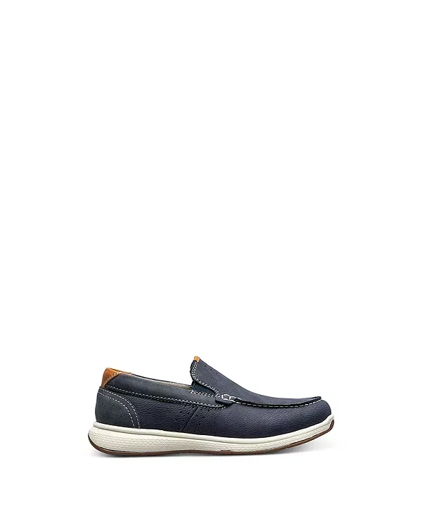 Детские слипоны для мальчиков с мысом мок Florsheim Kids, Navy Nubuck — фото 3