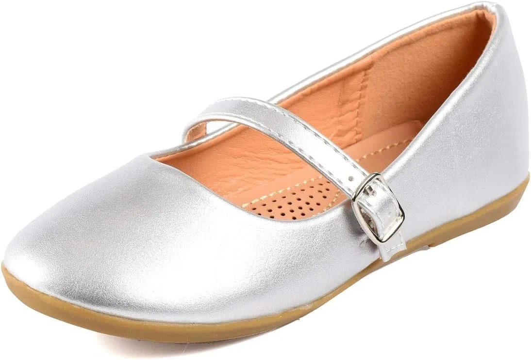 Детские туфли-балетки для девочек с бантом Nova Utopia Nova Footwear, Silverpu