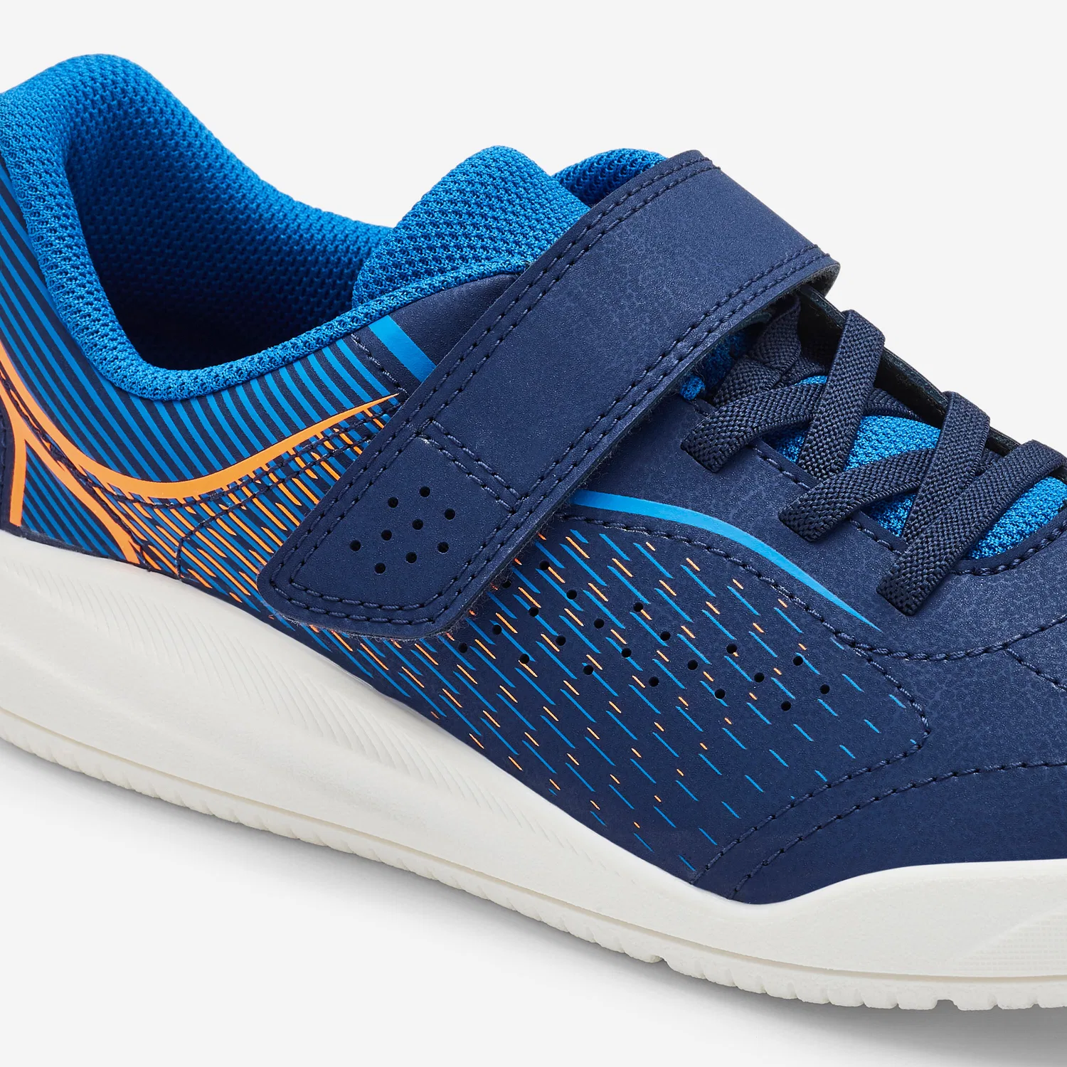 Детские кроссовки с липучкой Play Protect Decathlon, Navyblau Konigsblau Helles Tomatenrot — фото 3