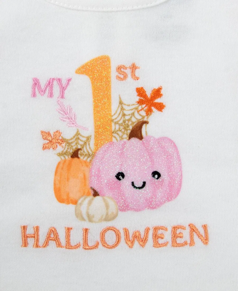 Комплект из 4 предметов My 1st Halloween, боди, юбки, гетры и повязка Baby Essentials, White — фото 3