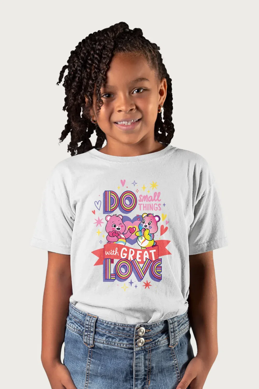 Детская футболка с принтом Togetherness Care Bears, White