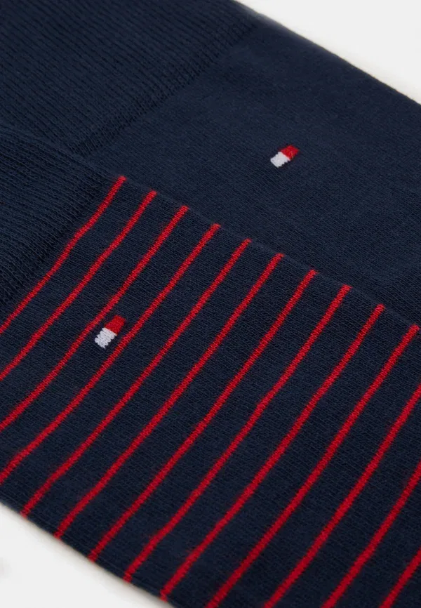 Носки 2 шт, дышащие, Stripe sock 2 pack, Tommy Hilfiger, красный/темно-синий — фото 2