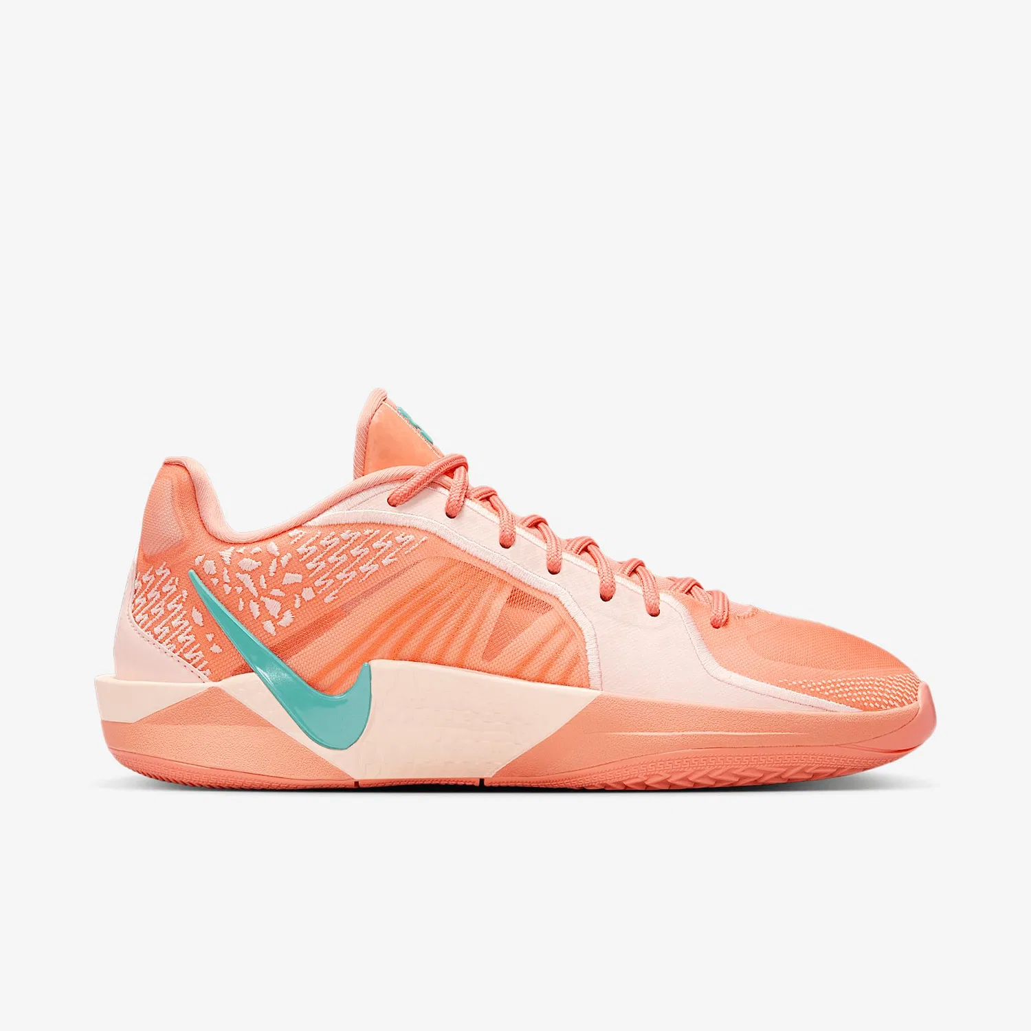 Детские баскетбольные кроссовки с принтом Sabrina 2 NIKE, Aprct Bone Agate Lt Coral — фото 3