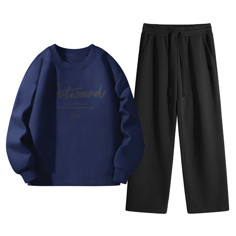 Детский спортивный комплект в стиле колледж Tonlion, Цвет Navy Black