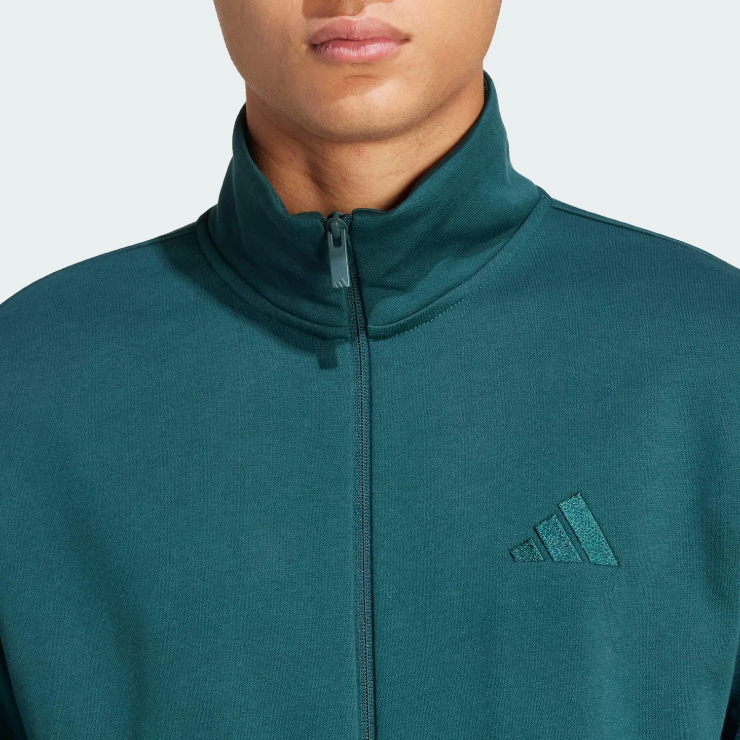 Мужской спортивный костюм с флиса 3-Streifen Adidas, Khakigrun Dunkelgrun — фото 4