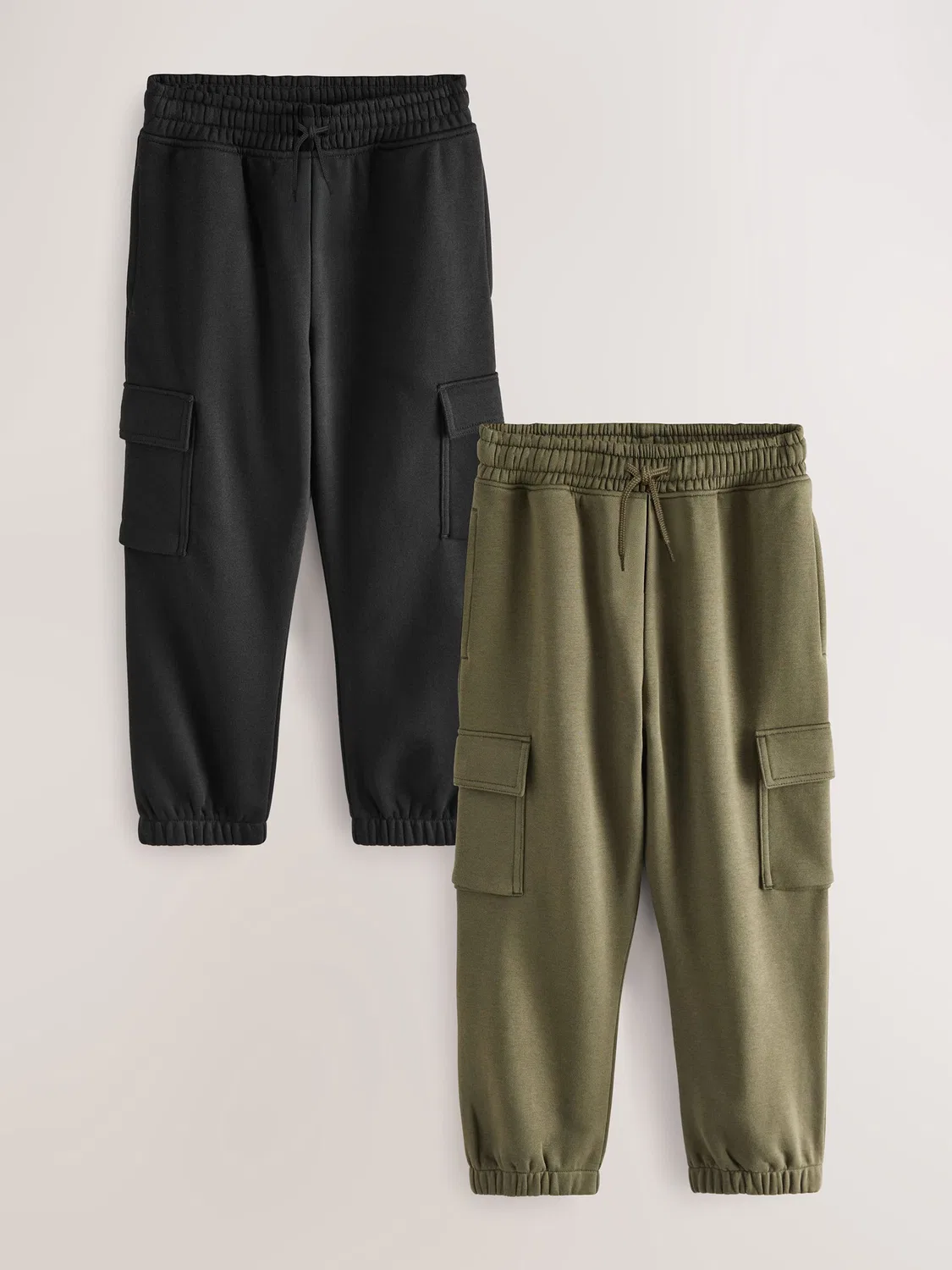 Джоггеры карго, 2 шт, Regular Fit Next, черный/зеленый