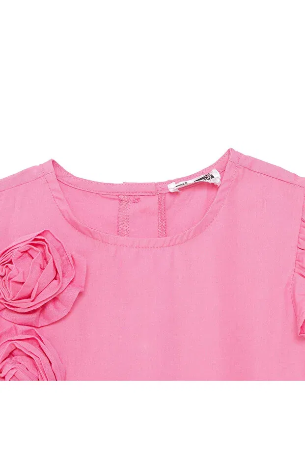Детское платье для девочек хлопковое Hellobaby flower garden dress Ebebek Hello Baby, Pink — фото 3