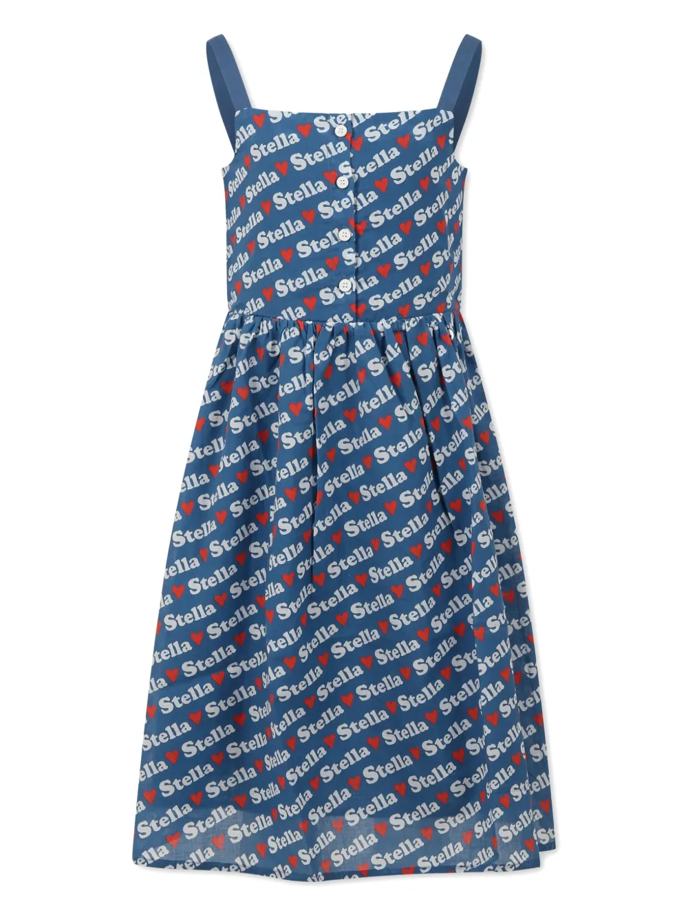 

Платье с жаккардовым узором Stella McCartney Kids, синий