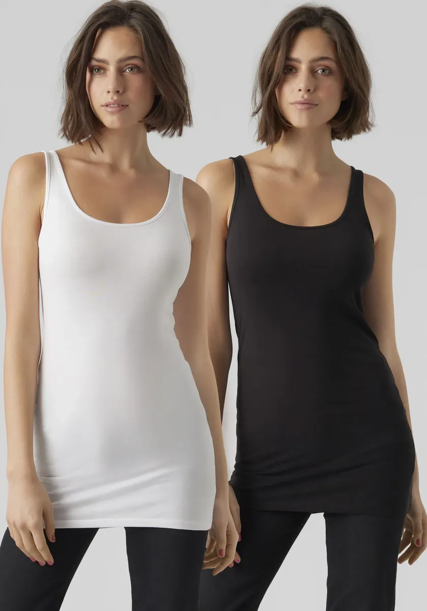 

Майка Vero Moda "VMMAXI MY SOFT LONG TANK TOP 2-PACK" (упаковка, 2 шт.), белый