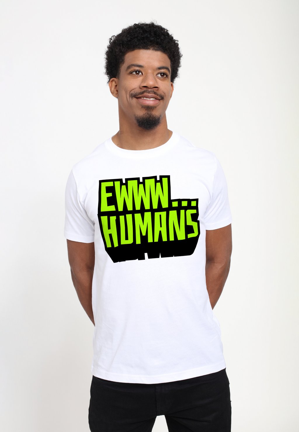 

Футболка с принтом MEMES EWWW HUMANS Henry Tiger, белый