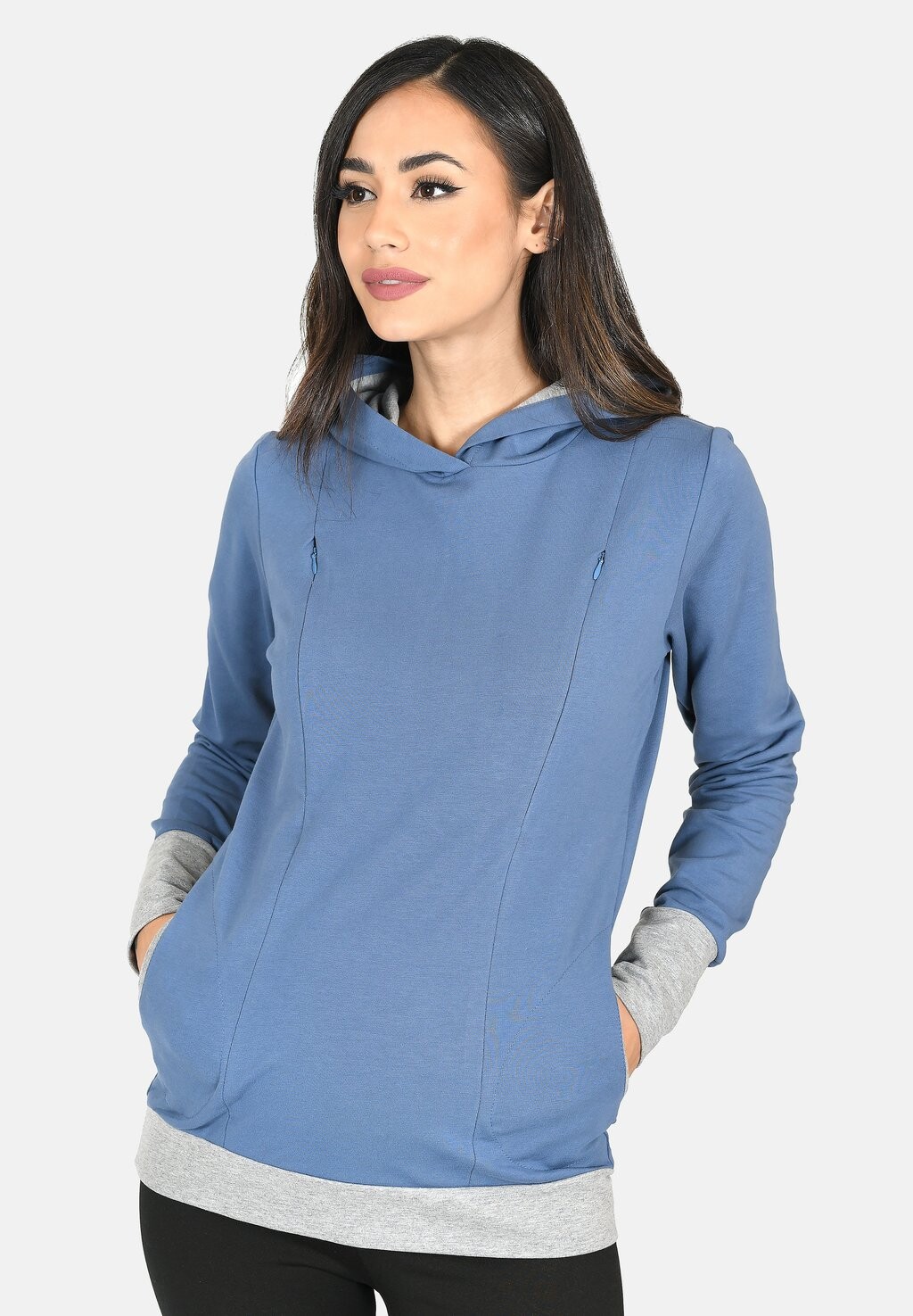 

Толстовка с капюшоном 2 IN1 STILL UMSTANDS Mija Culture, цвет Stone Blue Denim