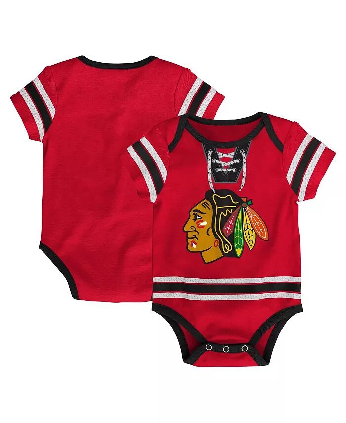 

Боди из хоккейной майки Chicago Blackhawks для мальчиков и девочек красного цвета Outerstuff