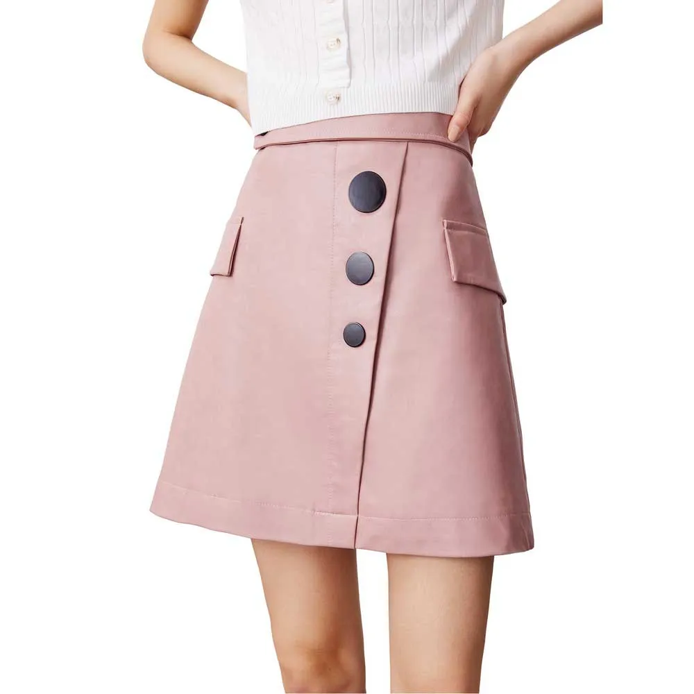 

Юбка Lily Contrast Button skirt, розовый