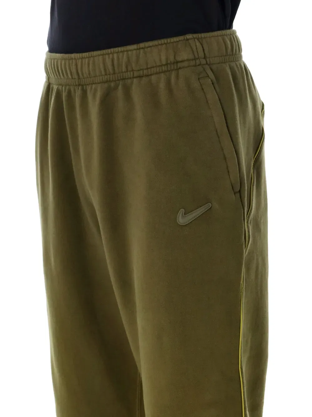 Спортивные брюки X nocta из флиса с открытым низом Nike, зеленый — фото 3