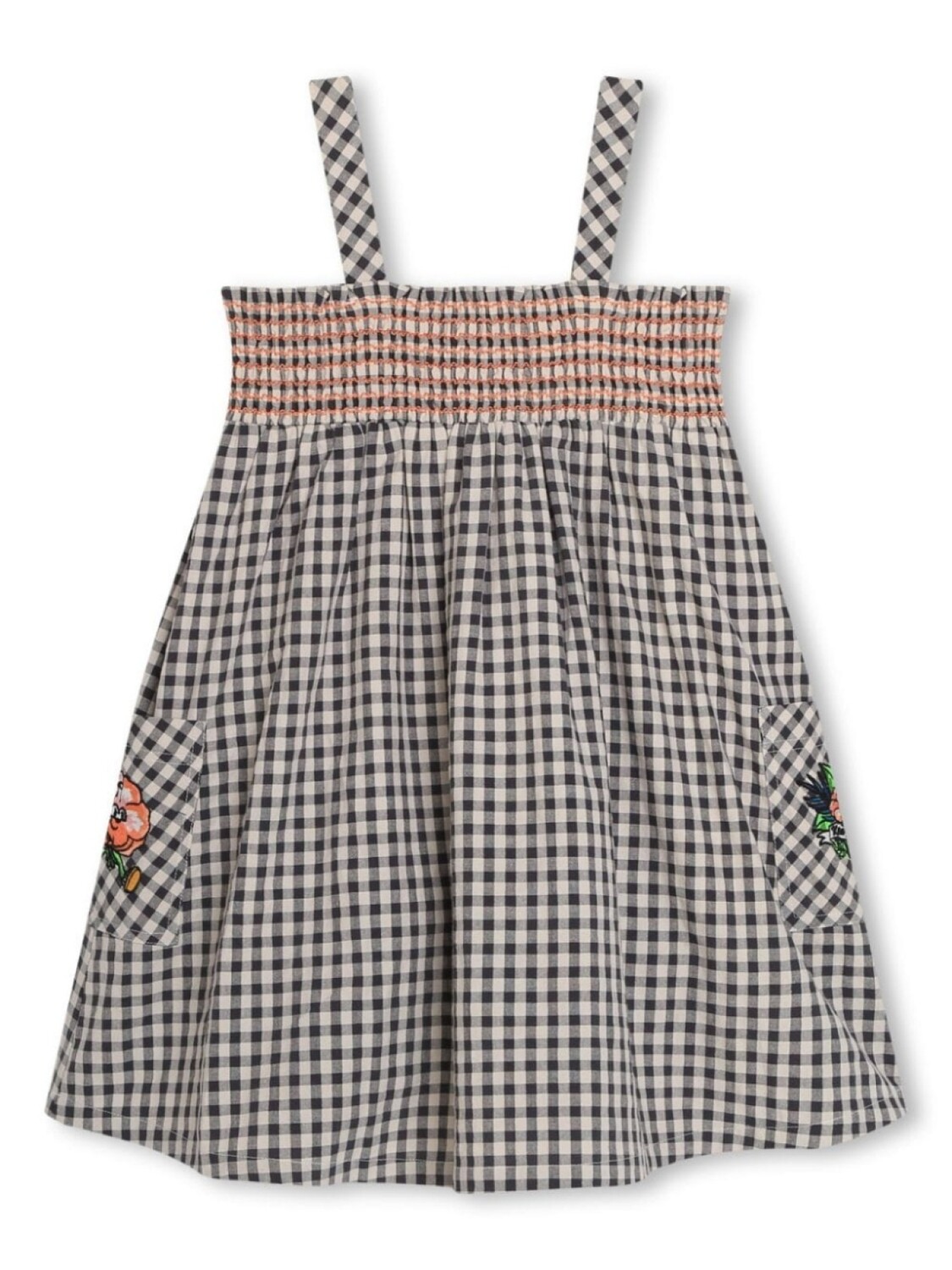 

Kenzo Kids клетчатое платье без рукавов, серый