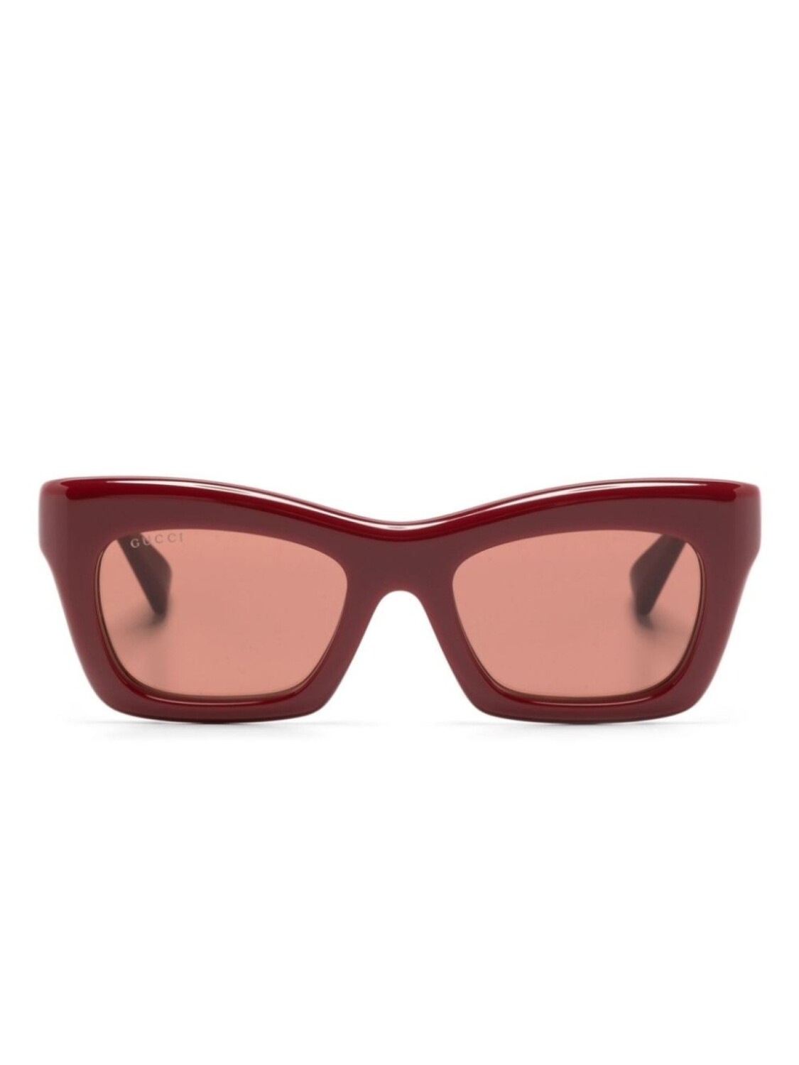 

Солнцезащитные очки в прямоугольной оправе Gucci Eyewear, красный