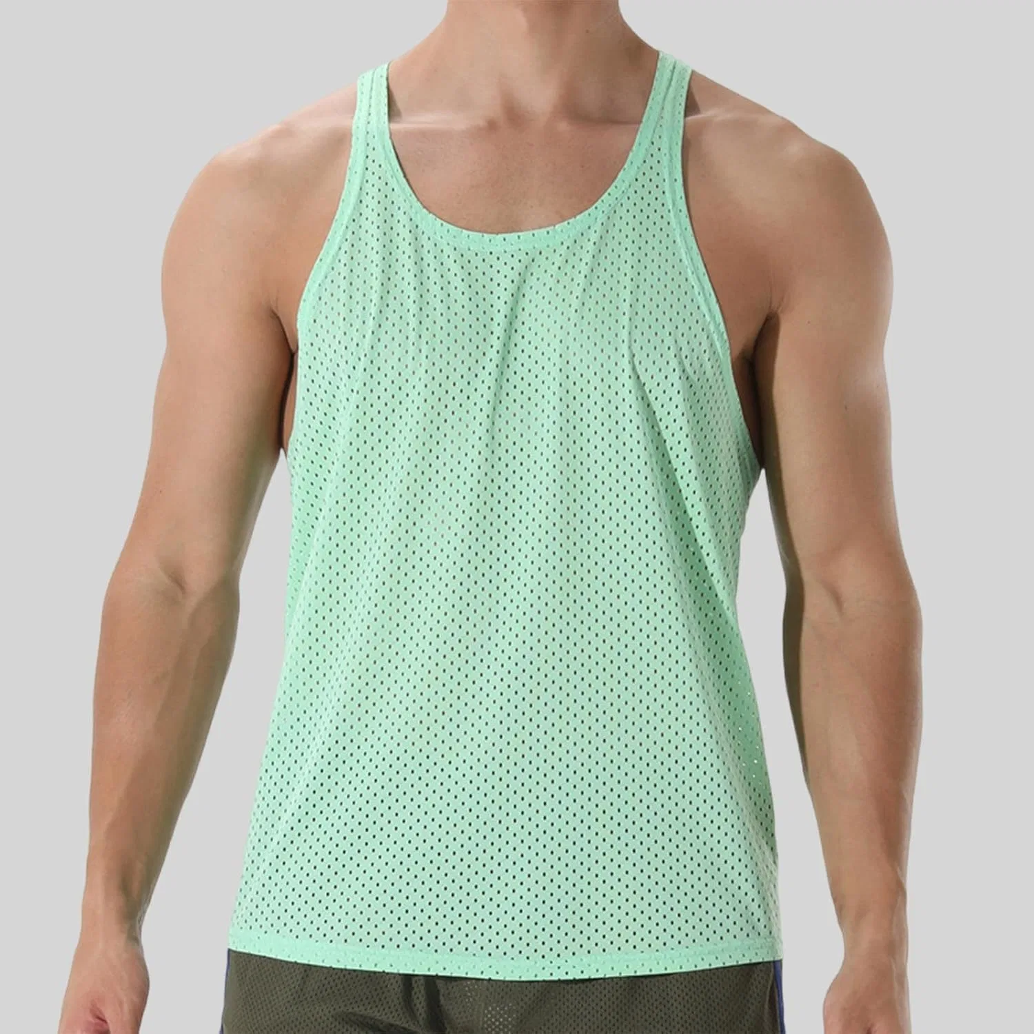 Маска для бега мужская Racerback Breathable Mesh Solid, Green — фото 2