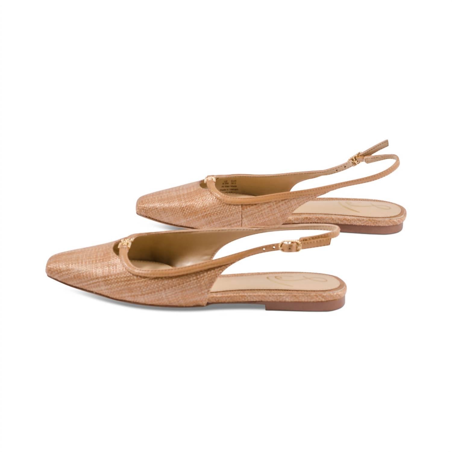 Женские туфли Cleo Slingback Flat в цвете Buff Tan Sam Edelman — фото 2