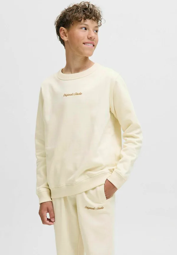 Толстовка с надписью jornorrebro crew Jack & Jones Junior, Antique White