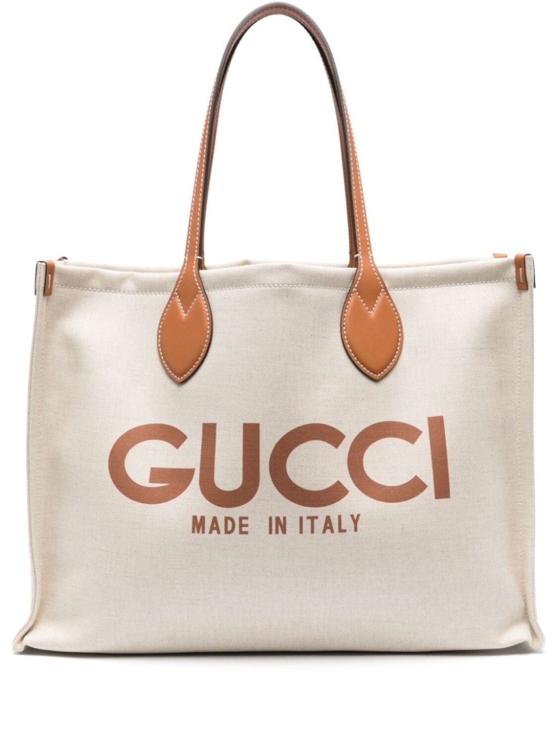 

Сумка-тоут Gucci из канваса с логотипом, нейтральный цвет