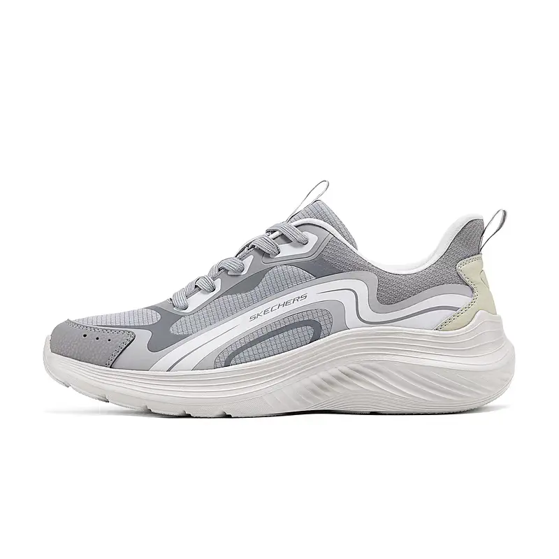 

Низкие повседневные туфли Bob's, мужские, серые Skechers, Gray/White